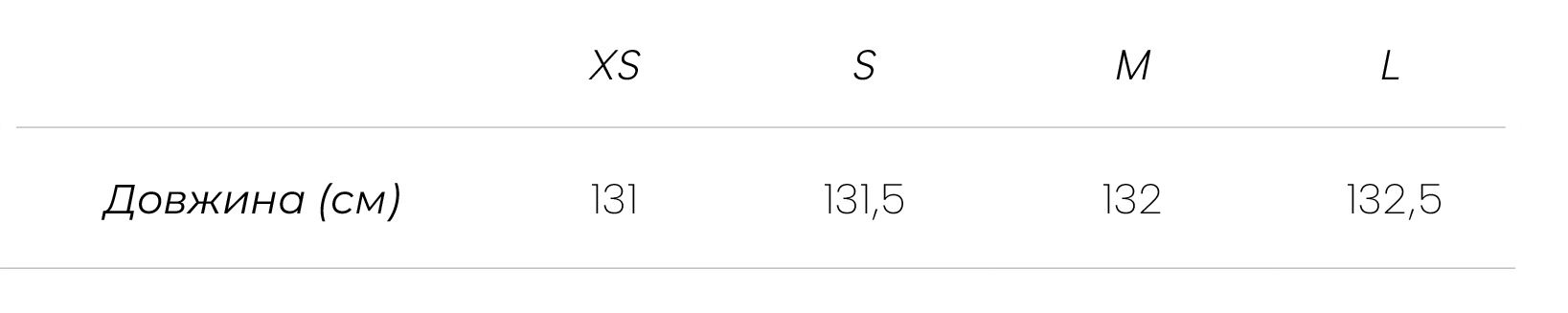 Measurements укр Anthurium Dress